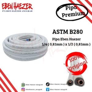 Pipa Eben Haezer Premium ASTM B280 1/4"+1/2" Thickness (0.81mm) 2 PK (Permeter)